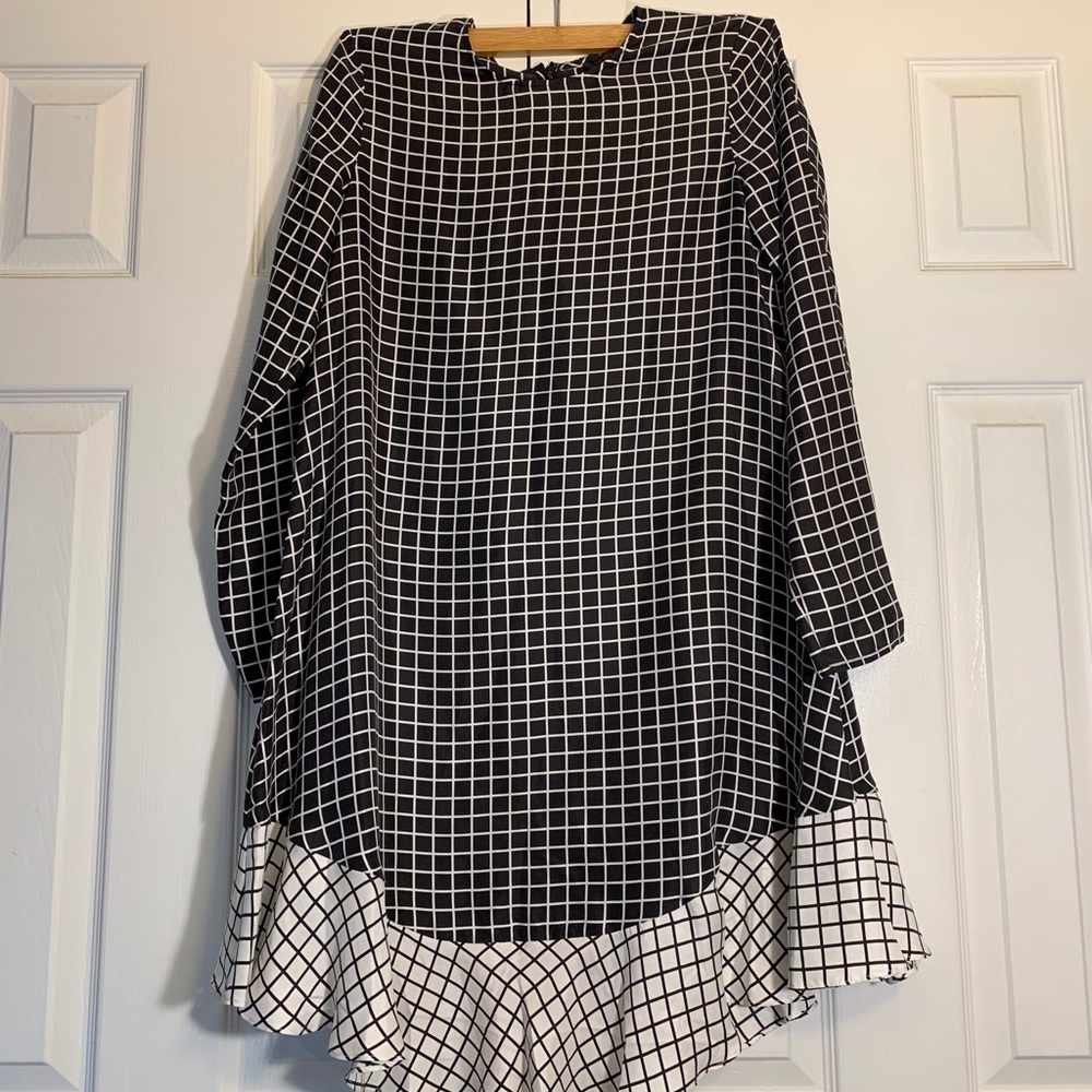 Rachel Zoe Anika Grid Print Silk Dress